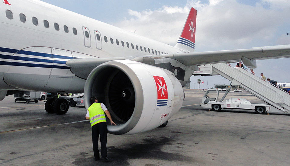 Air Malta Pre-Flight Inspection Airbus A320