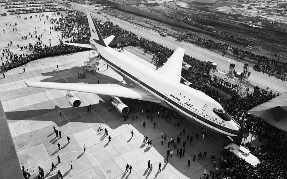 Boeing 747 roll-out 30. september 1968 - flyvere.dk