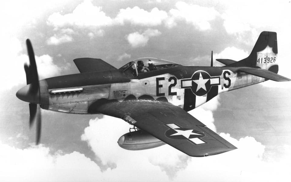75 året for D-dag i Normandiet. North American P-51 Mustang